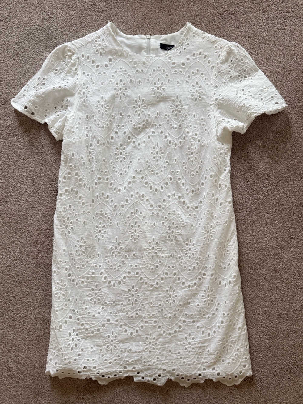 Zara White Eyelet Mini Dress